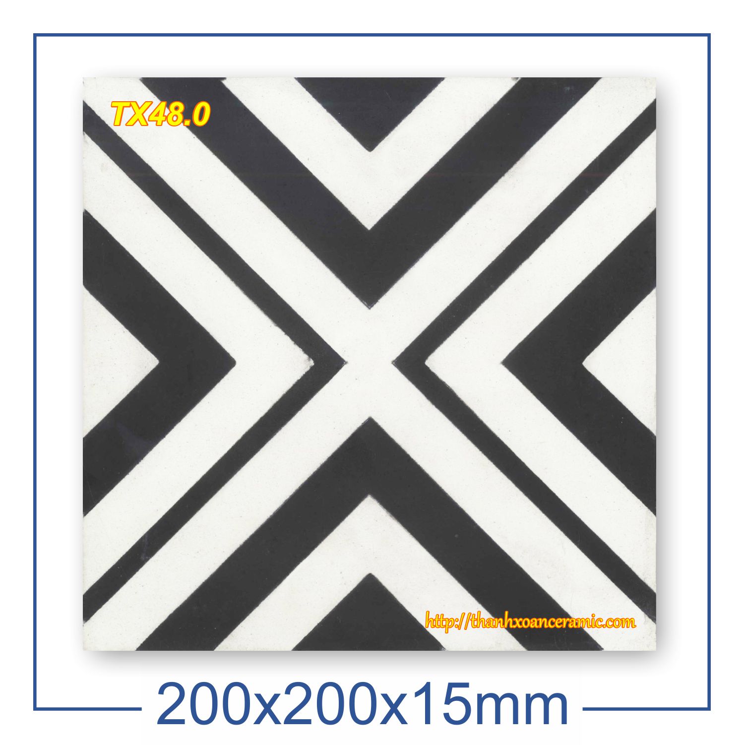 Gạch bông men 20x20cm TX48.0