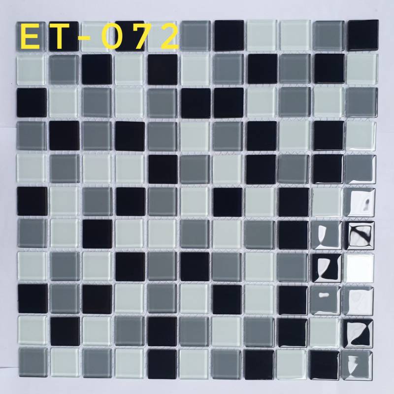 Gạch Mosaic Thủy Tinh Ốp Lát Trang Trí 25*25*3.8mm Trộn Màu ET-072