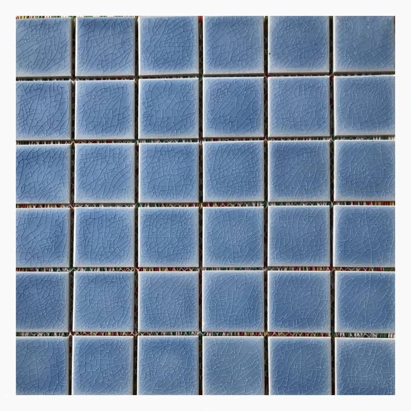 Gạch Mosaic Gốm Sứ Trang Trí Ốp Lát Bể Bơi 48x48x5mm Đơn Màu EG-55436B