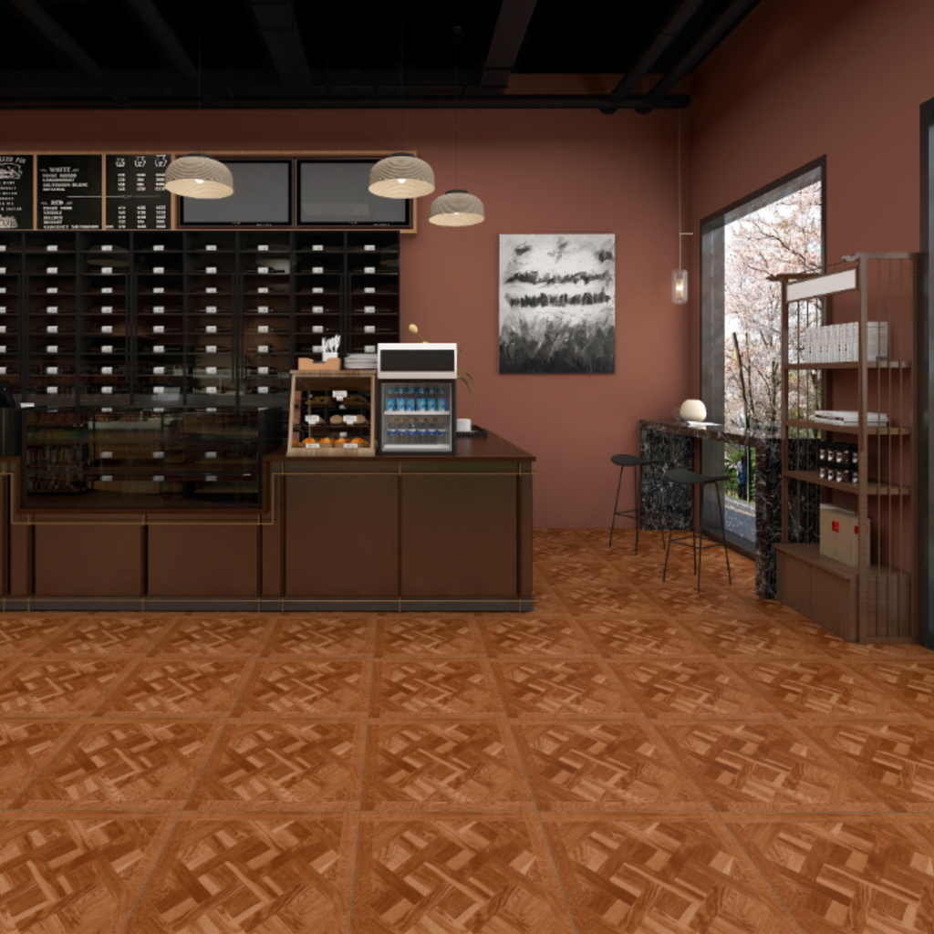 Gạch giả gỗ 600x600mm xương đá nhập khẩu mã GG6A15