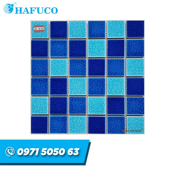 Gạch mosaic gốm men rạn 48238