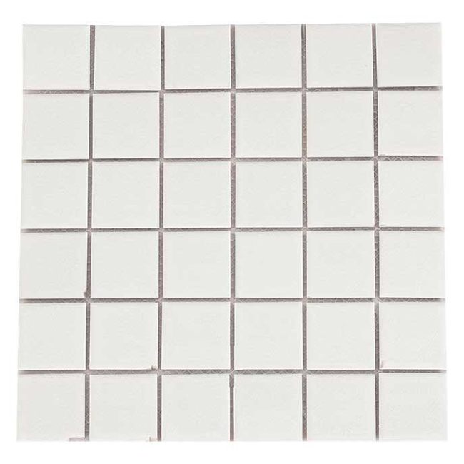 Gạch Mosaic Gốm Trắng Chip 48x48mm 48021