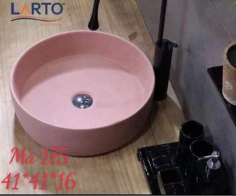 Chậu lavabo hồng 175 kt 41x41x16