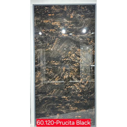 [Prucita Black] Gạch Ấn Độ KT 600x1200mm Prucita Black