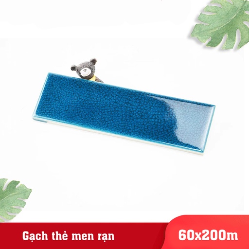 [MBL60218] Gạch gốm men rạn xanh dương đậm KT 60x200mm MBL60218