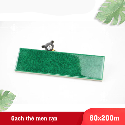 [MBL60206-C] Gạch gốm men rạn KT 60x200mm xanh lá đậm MBL60206-C