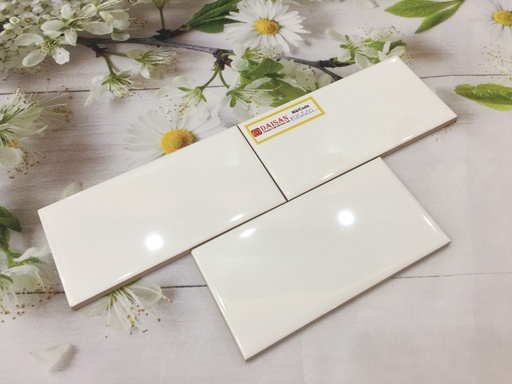 [NGT_M751500_MDC] Gạch thẻ ốp tường vuông trắng bóng 75*150mm