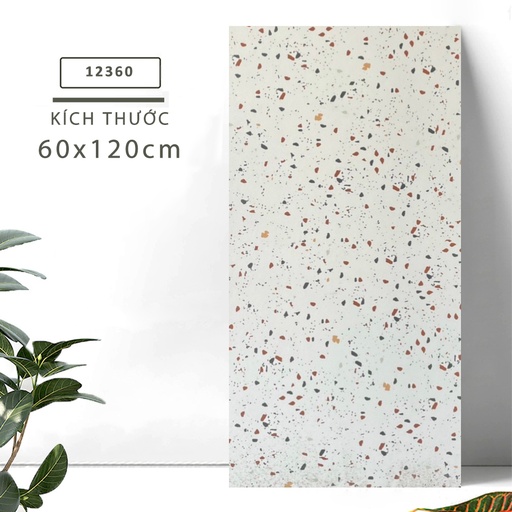 [12360] Gạch Terrazzo 600x1200mm Men Matt 12360